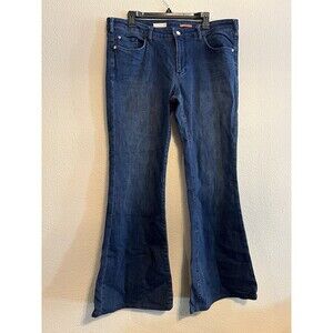 Pilcro | Women’s SZ 32 | Inseam 31.5” | STET Flare | Dark Wash Mid Rise